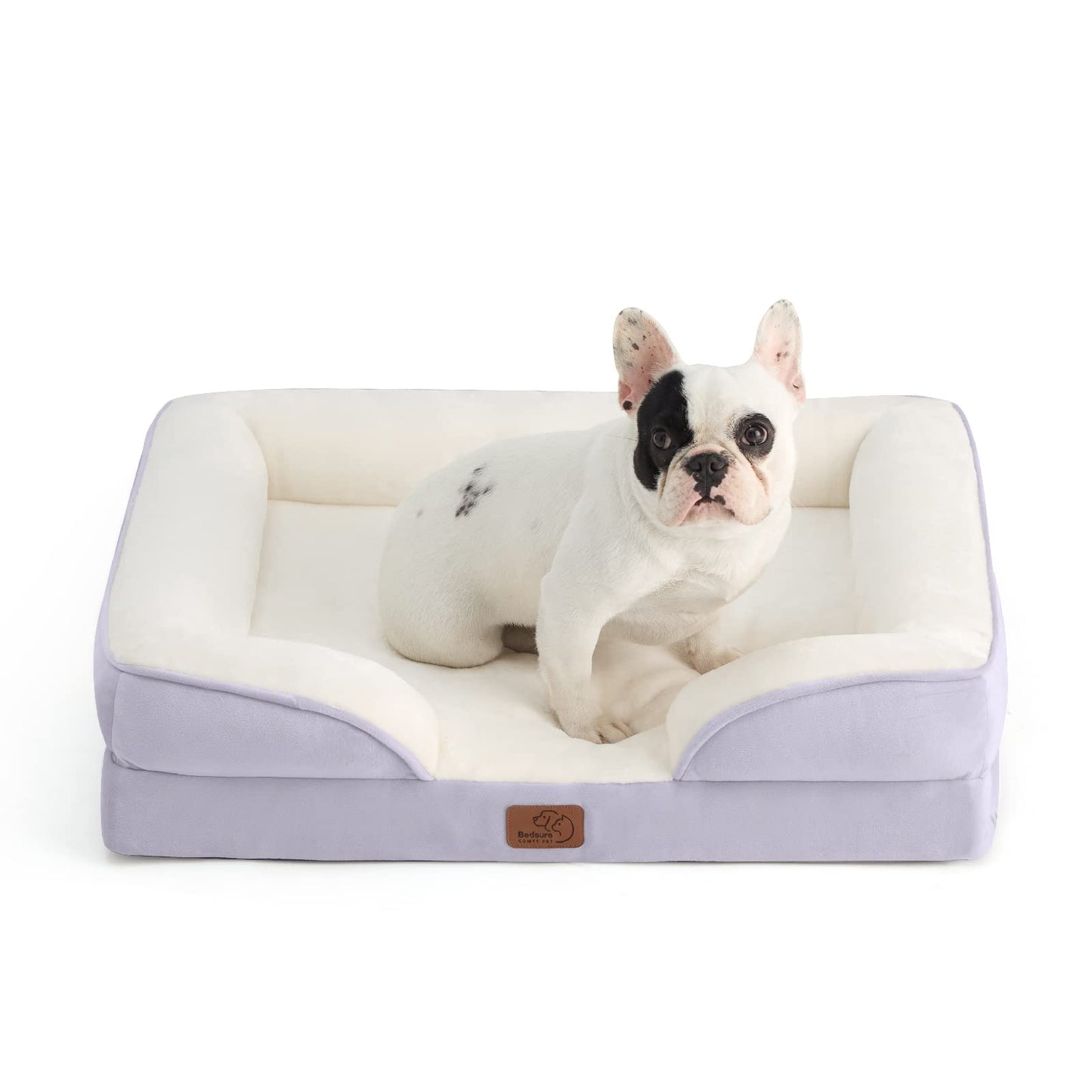 Bedsure Orthopedic Dog Bed Medium Size Dogs - Washable Medium Dog Cat Bed Waterproof, Comfort Pet Couch Sofa with Washable Removable Cover, Pets Bed with Nonskid Bottom, Grey, 28"