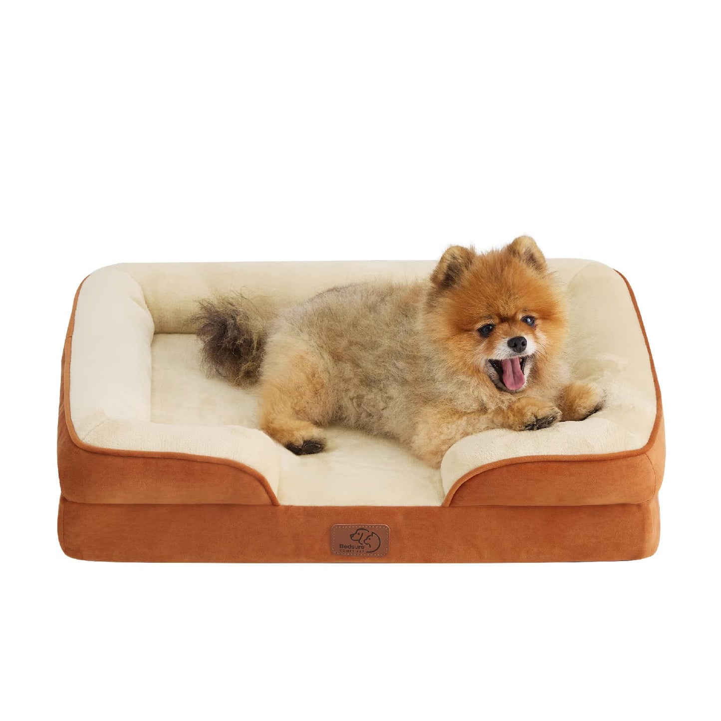 Bedsure Orthopedic Dog Bed Medium Size Dogs - Washable Medium Dog Cat Bed Waterproof, Comfort Pet Couch Sofa with Washable Removable Cover, Pets Bed with Nonskid Bottom, Grey, 28"
