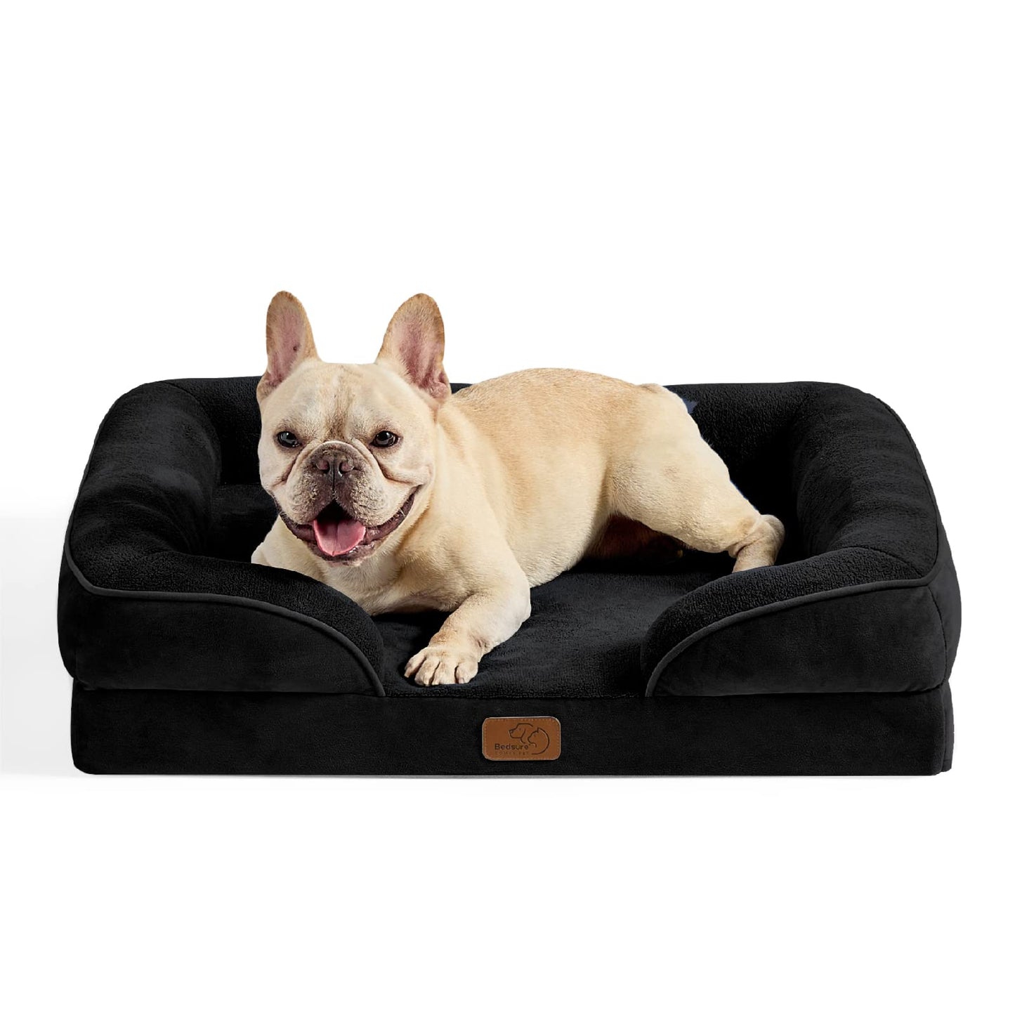 Bedsure Orthopedic Dog Bed Medium Size Dogs - Washable Medium Dog Cat Bed Waterproof, Comfort Pet Couch Sofa with Washable Removable Cover, Pets Bed with Nonskid Bottom, Grey, 28"
