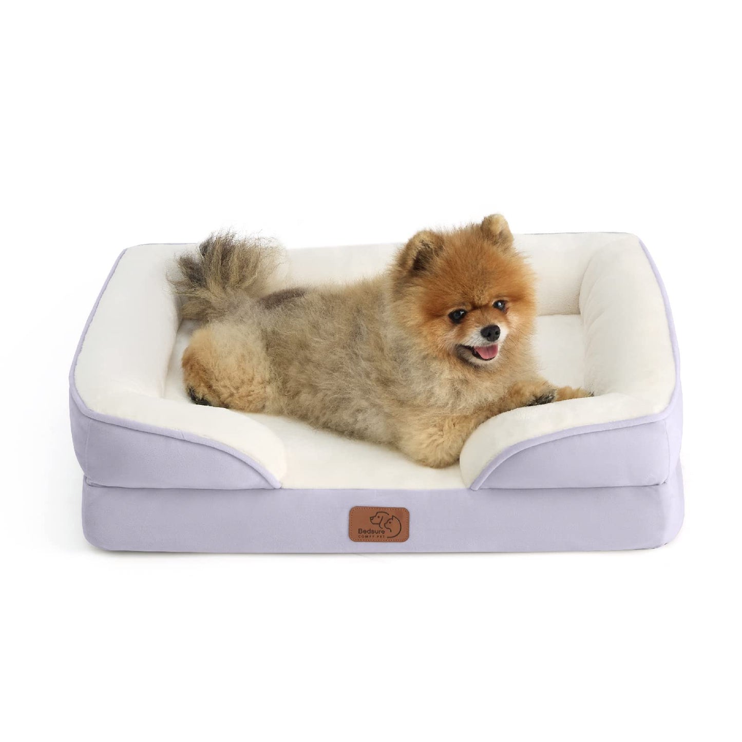 Bedsure Orthopedic Dog Bed Medium Size Dogs - Washable Medium Dog Cat Bed Waterproof, Comfort Pet Couch Sofa with Washable Removable Cover, Pets Bed with Nonskid Bottom, Grey, 28"