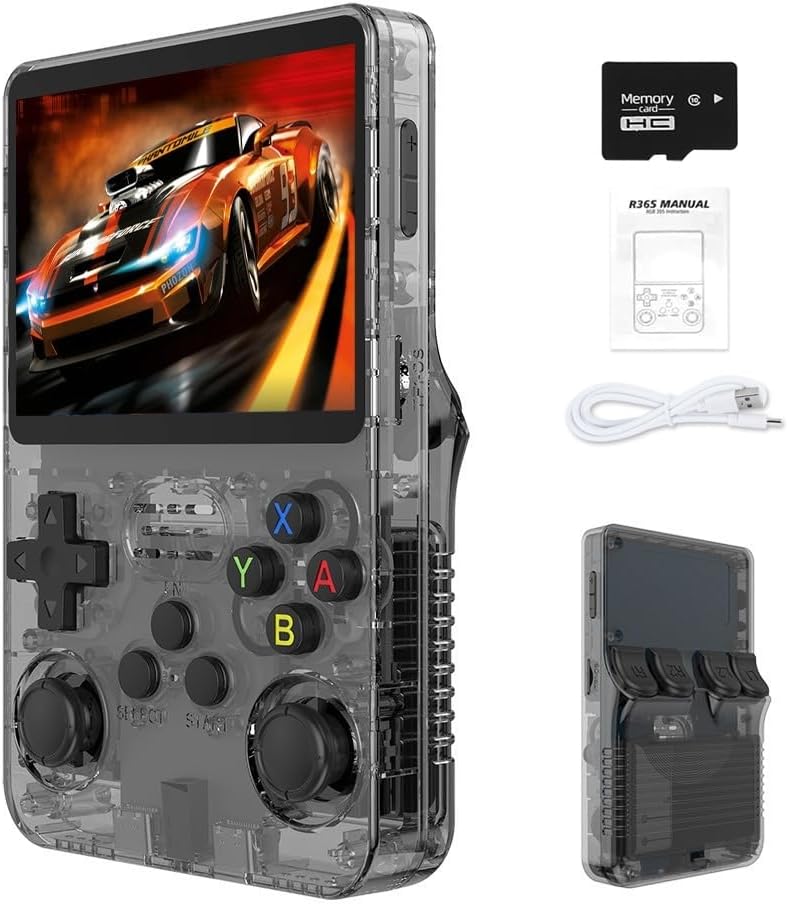 NEW R36S Retro Handheld Game Console Linux System 3.5 Inch IPS Screen Portable Pocket Video Player 64GB 128GB Games Kid Gift