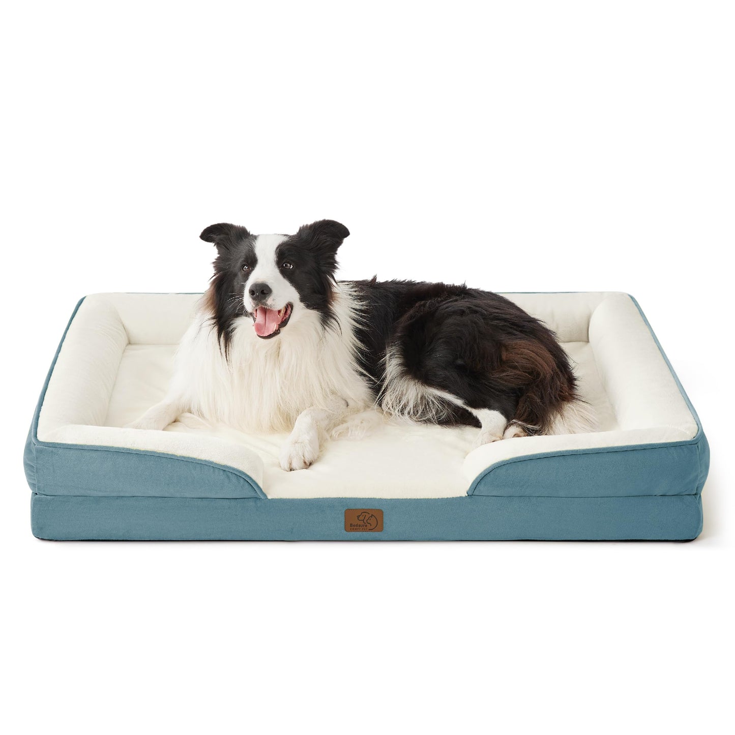 Bedsure Orthopedic Dog Bed Medium Size Dogs - Washable Medium Dog Cat Bed Waterproof, Comfort Pet Couch Sofa with Washable Removable Cover, Pets Bed with Nonskid Bottom, Grey, 28"