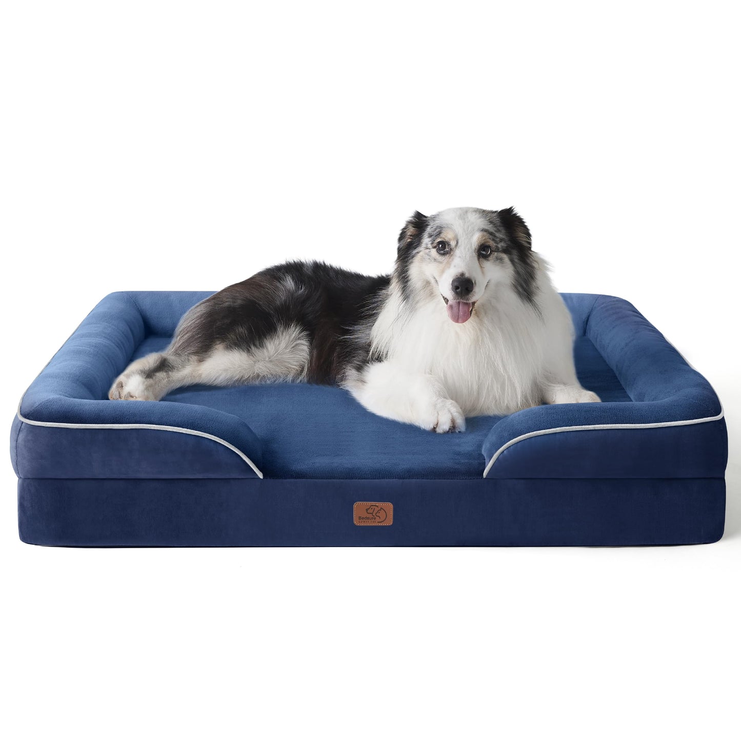 Bedsure Orthopedic Dog Bed Medium Size Dogs - Washable Medium Dog Cat Bed Waterproof, Comfort Pet Couch Sofa with Washable Removable Cover, Pets Bed with Nonskid Bottom, Grey, 28"