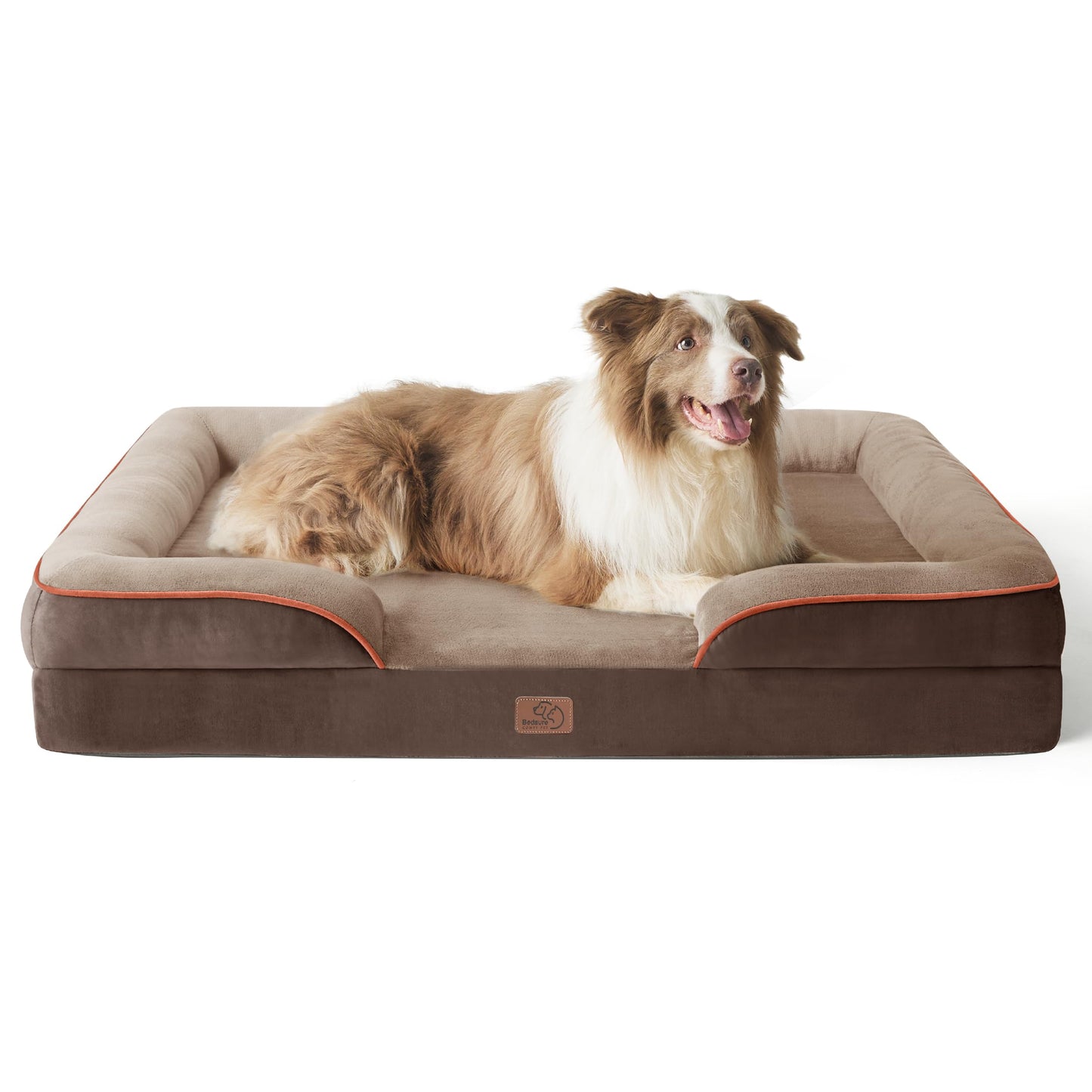 Bedsure Orthopedic Dog Bed Medium Size Dogs - Washable Medium Dog Cat Bed Waterproof, Comfort Pet Couch Sofa with Washable Removable Cover, Pets Bed with Nonskid Bottom, Grey, 28"