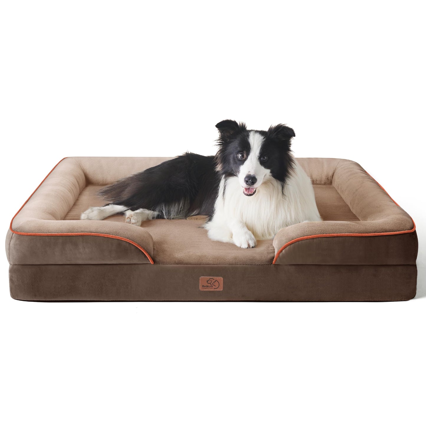 Bedsure Orthopedic Dog Bed Medium Size Dogs - Washable Medium Dog Cat Bed Waterproof, Comfort Pet Couch Sofa with Washable Removable Cover, Pets Bed with Nonskid Bottom, Grey, 28"