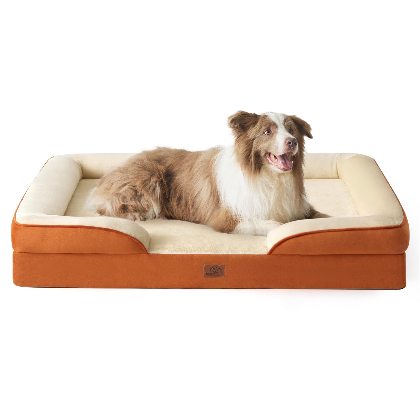 Bedsure Orthopedic Dog Bed Medium Size Dogs - Washable Medium Dog Cat Bed Waterproof, Comfort Pet Couch Sofa with Washable Removable Cover, Pets Bed with Nonskid Bottom, Grey, 28"