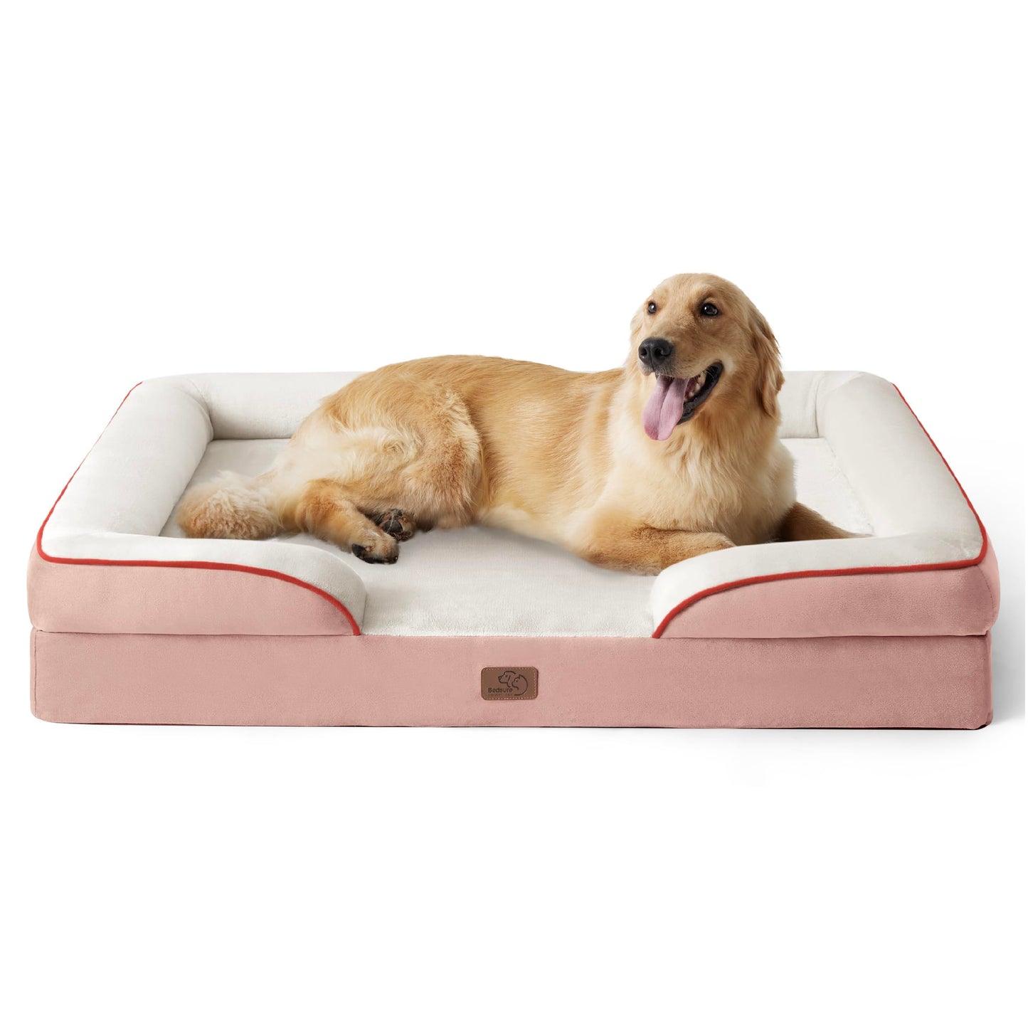 Bedsure Orthopedic Dog Bed Medium Size Dogs - Washable Medium Dog Cat Bed Waterproof, Comfort Pet Couch Sofa with Washable Removable Cover, Pets Bed with Nonskid Bottom, Grey, 28"
