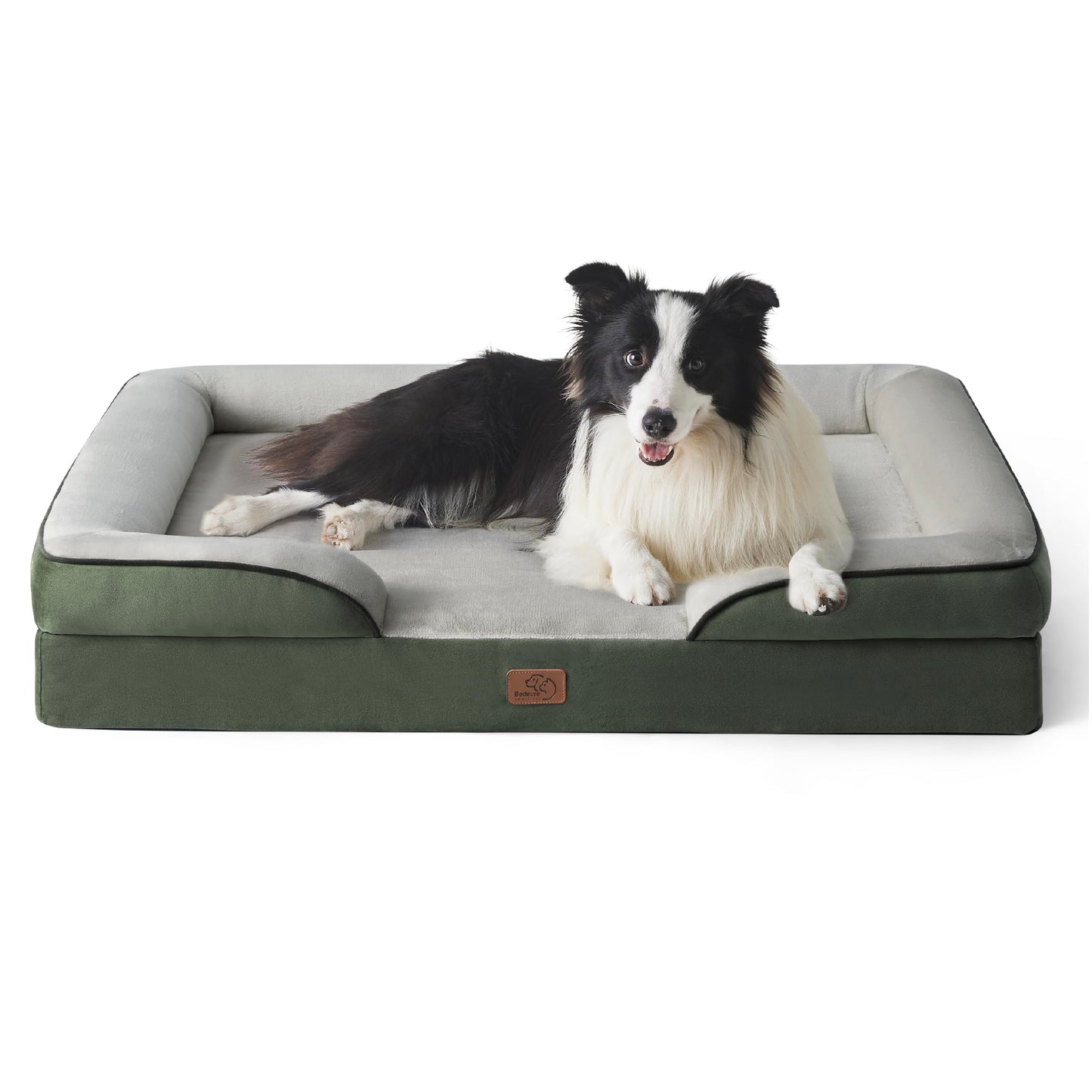 Bedsure Orthopedic Dog Bed Medium Size Dogs - Washable Medium Dog Cat Bed Waterproof, Comfort Pet Couch Sofa with Washable Removable Cover, Pets Bed with Nonskid Bottom, Grey, 28"