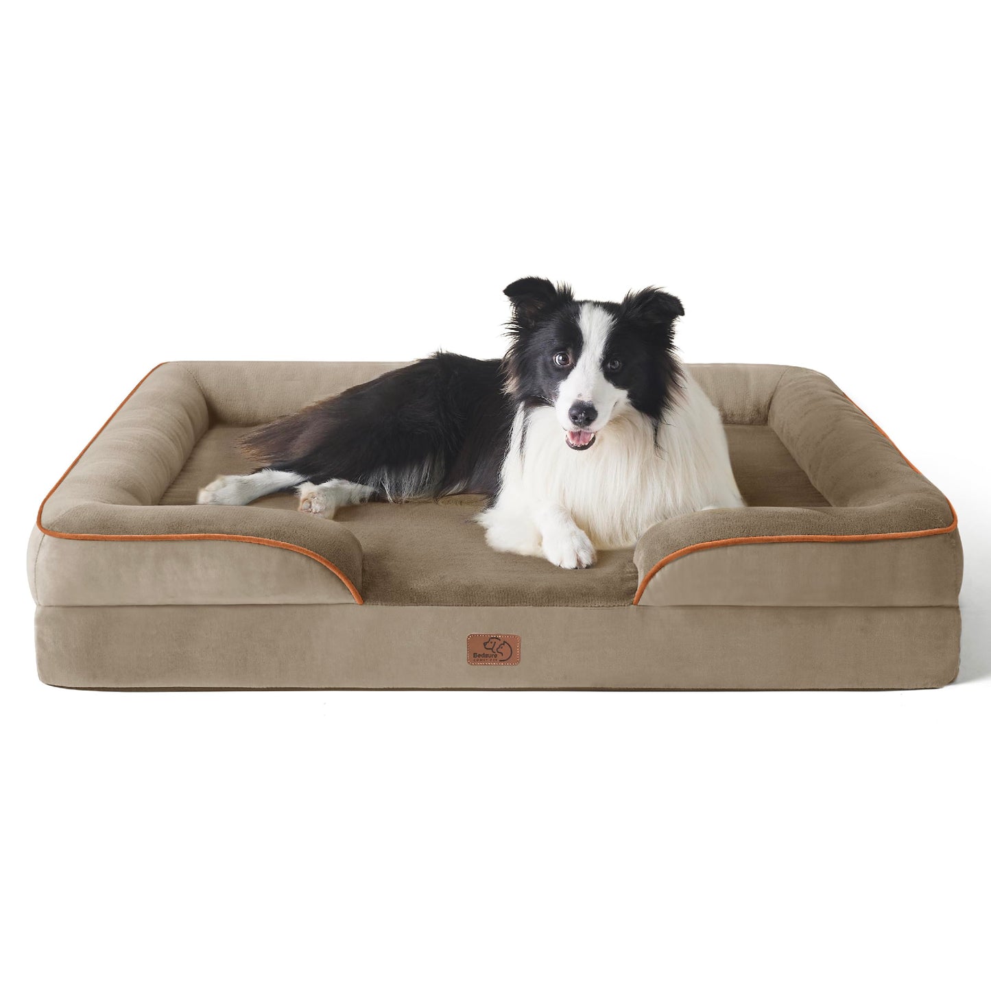 Bedsure Orthopedic Dog Bed Medium Size Dogs - Washable Medium Dog Cat Bed Waterproof, Comfort Pet Couch Sofa with Washable Removable Cover, Pets Bed with Nonskid Bottom, Grey, 28"