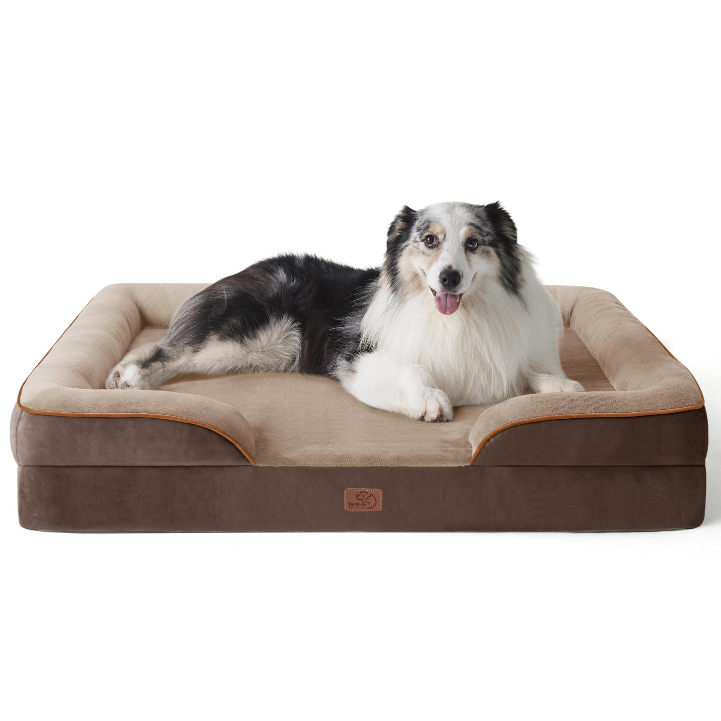 Bedsure Orthopedic Dog Bed Medium Size Dogs - Washable Medium Dog Cat Bed Waterproof, Comfort Pet Couch Sofa with Washable Removable Cover, Pets Bed with Nonskid Bottom, Grey, 28"