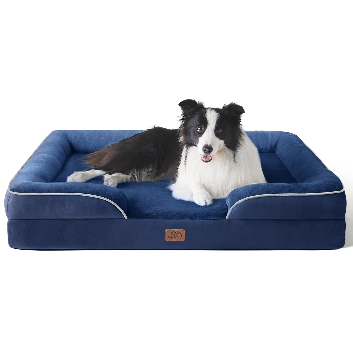 Bedsure Orthopedic Dog Bed Medium Size Dogs - Washable Medium Dog Cat Bed Waterproof, Comfort Pet Couch Sofa with Washable Removable Cover, Pets Bed with Nonskid Bottom, Grey, 28"