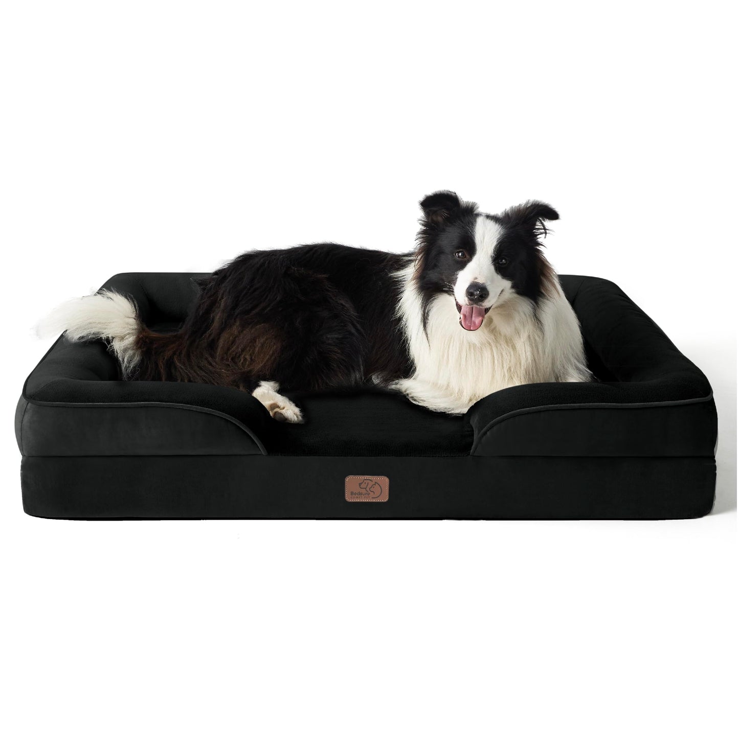 Bedsure Orthopedic Dog Bed Medium Size Dogs - Washable Medium Dog Cat Bed Waterproof, Comfort Pet Couch Sofa with Washable Removable Cover, Pets Bed with Nonskid Bottom, Grey, 28"