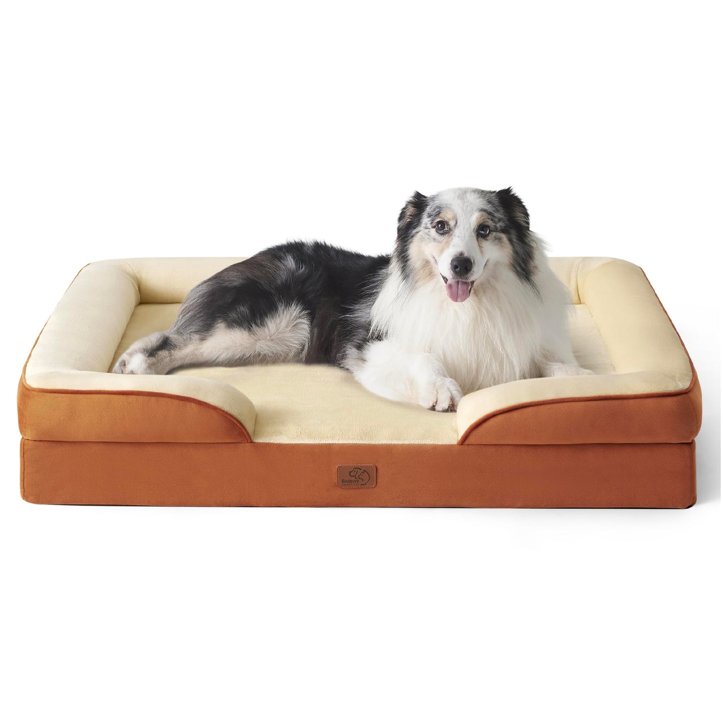 Bedsure Orthopedic Dog Bed Medium Size Dogs - Washable Medium Dog Cat Bed Waterproof, Comfort Pet Couch Sofa with Washable Removable Cover, Pets Bed with Nonskid Bottom, Grey, 28"