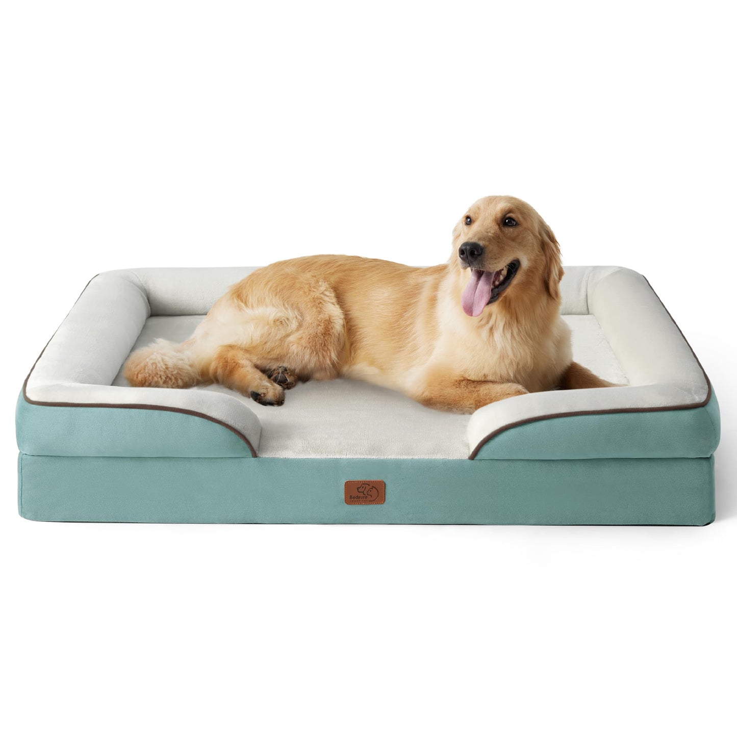 Bedsure Orthopedic Dog Bed Medium Size Dogs - Washable Medium Dog Cat Bed Waterproof, Comfort Pet Couch Sofa with Washable Removable Cover, Pets Bed with Nonskid Bottom, Grey, 28"