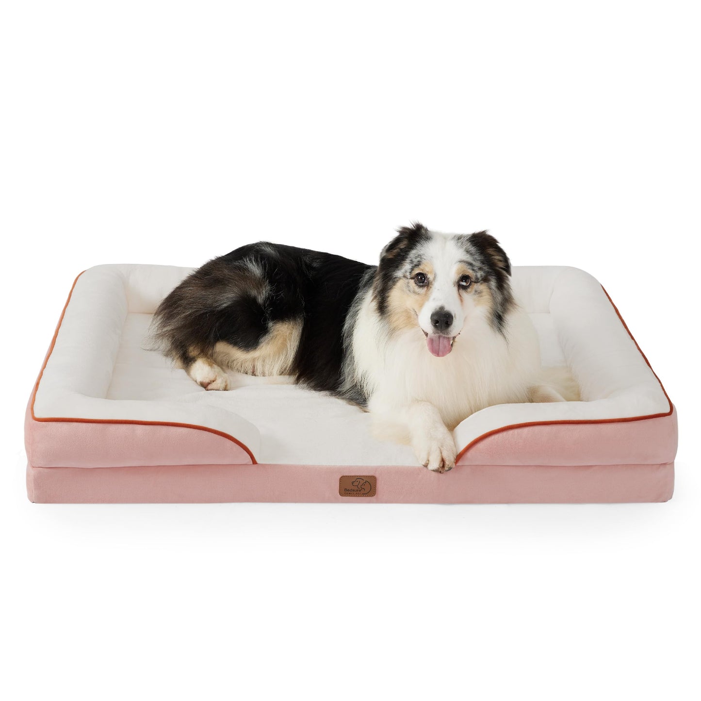 Bedsure Orthopedic Dog Bed Medium Size Dogs - Washable Medium Dog Cat Bed Waterproof, Comfort Pet Couch Sofa with Washable Removable Cover, Pets Bed with Nonskid Bottom, Grey, 28"