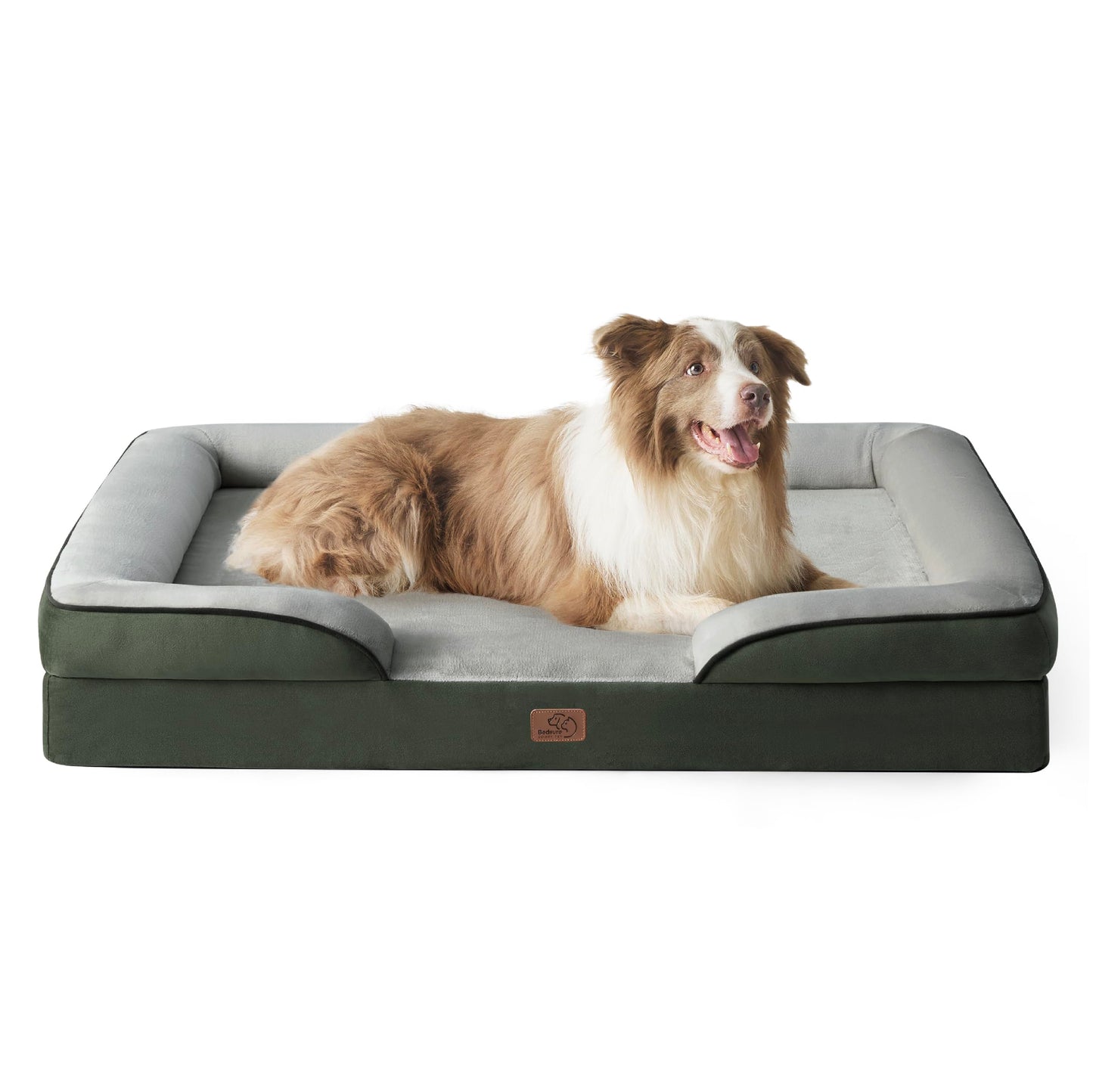 Bedsure Orthopedic Dog Bed Medium Size Dogs - Washable Medium Dog Cat Bed Waterproof, Comfort Pet Couch Sofa with Washable Removable Cover, Pets Bed with Nonskid Bottom, Grey, 28"