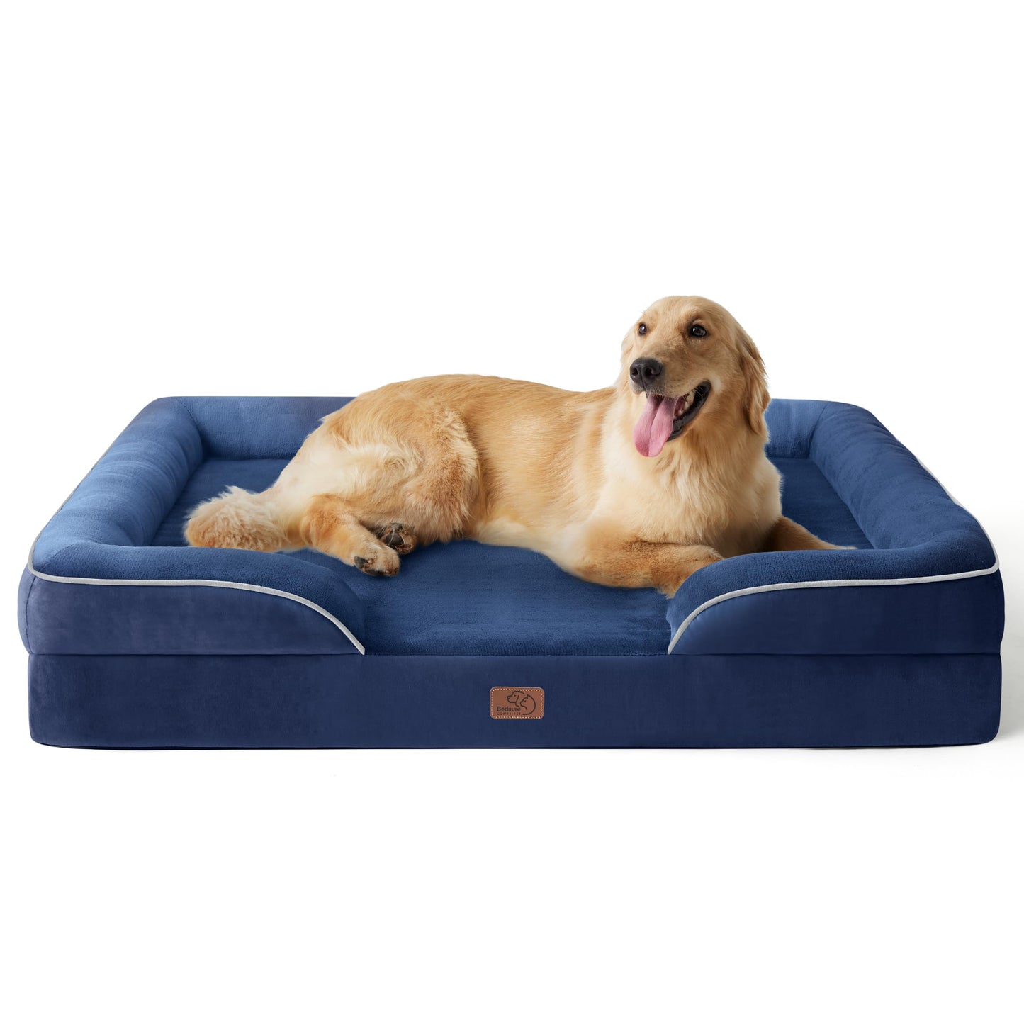 Bedsure Orthopedic Dog Bed Medium Size Dogs - Washable Medium Dog Cat Bed Waterproof, Comfort Pet Couch Sofa with Washable Removable Cover, Pets Bed with Nonskid Bottom, Grey, 28"