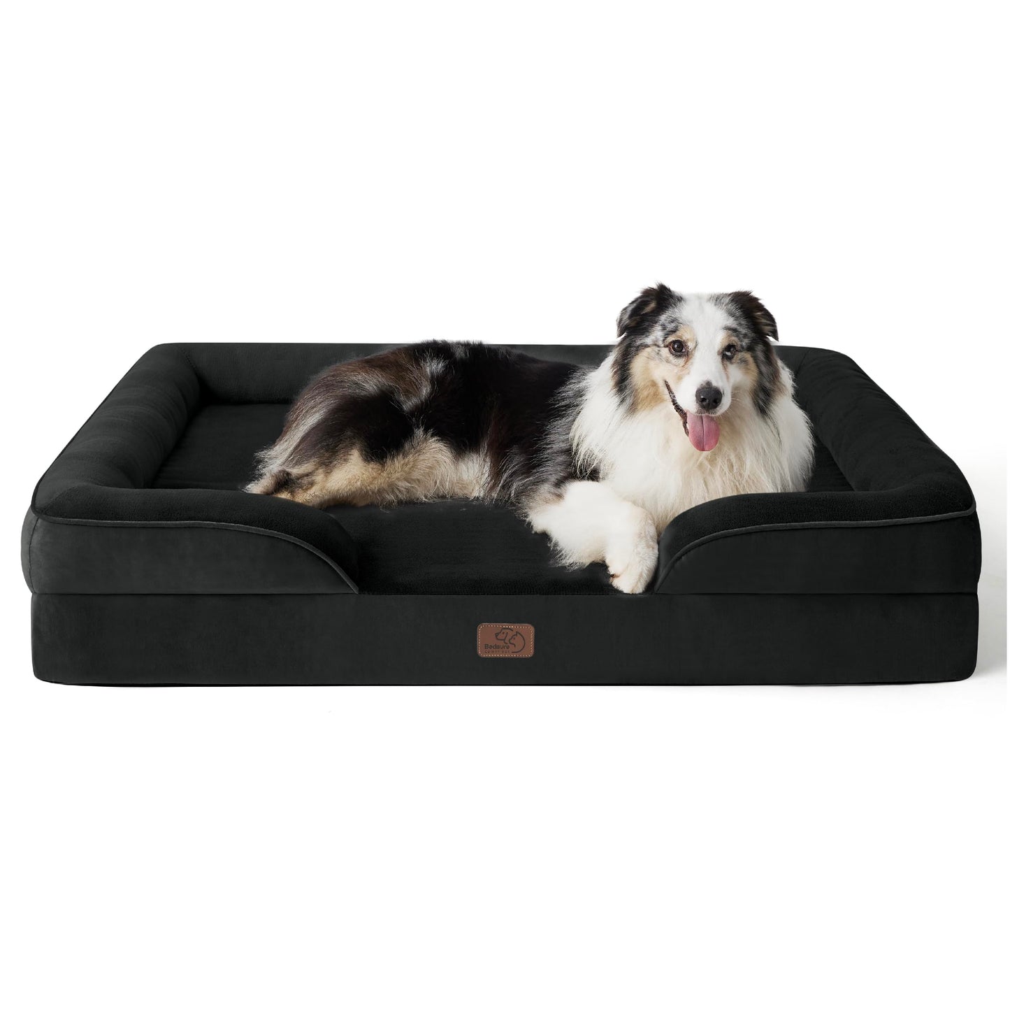 Bedsure Orthopedic Dog Bed Medium Size Dogs - Washable Medium Dog Cat Bed Waterproof, Comfort Pet Couch Sofa with Washable Removable Cover, Pets Bed with Nonskid Bottom, Grey, 28"