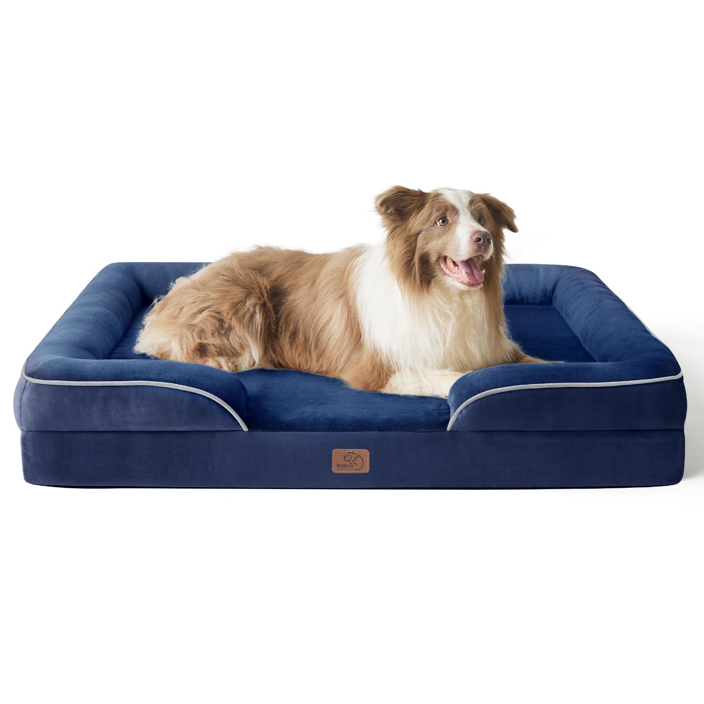 Bedsure Orthopedic Dog Bed Medium Size Dogs - Washable Medium Dog Cat Bed Waterproof, Comfort Pet Couch Sofa with Washable Removable Cover, Pets Bed with Nonskid Bottom, Grey, 28"