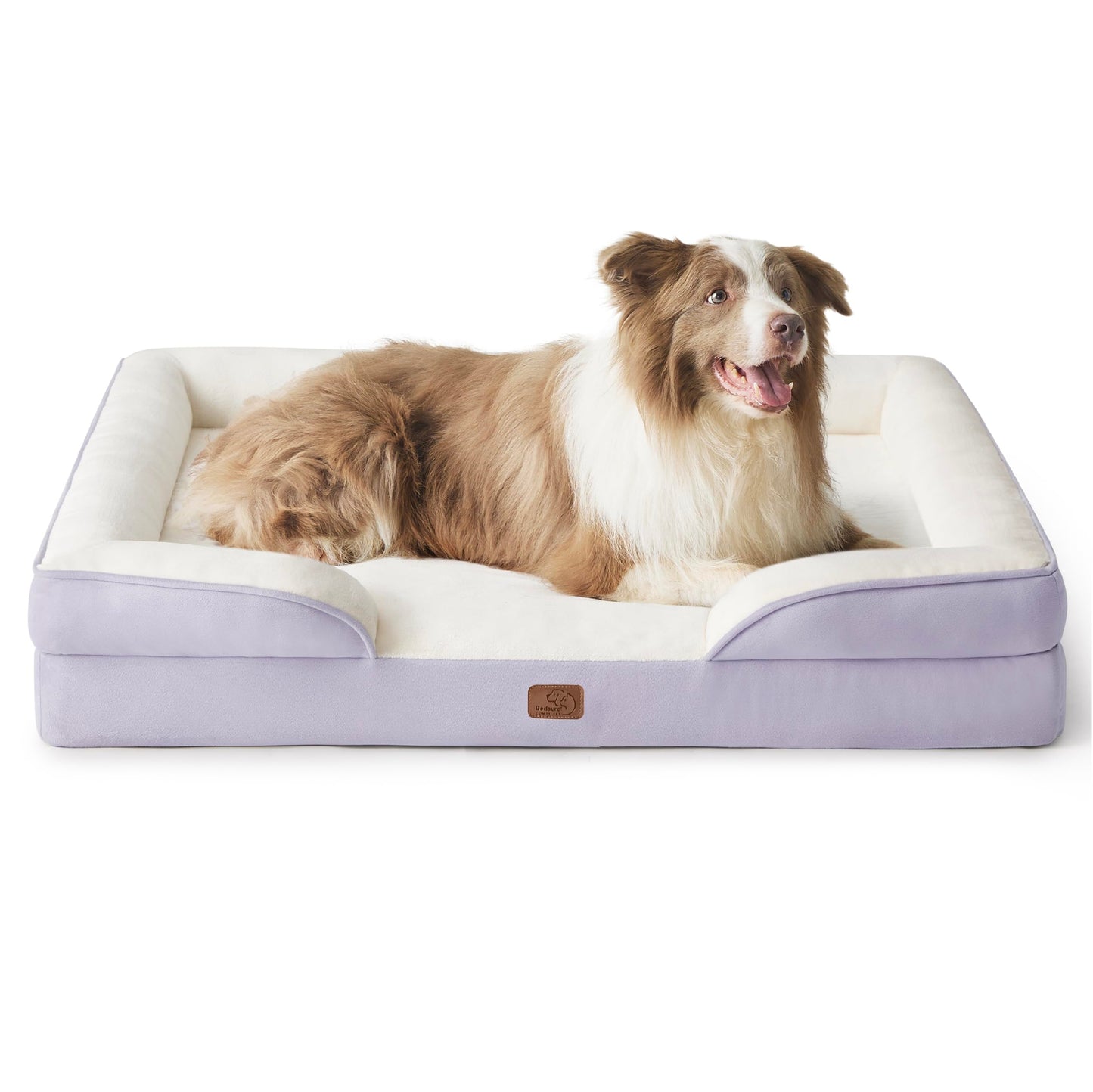 Bedsure Orthopedic Dog Bed Medium Size Dogs - Washable Medium Dog Cat Bed Waterproof, Comfort Pet Couch Sofa with Washable Removable Cover, Pets Bed with Nonskid Bottom, Grey, 28"