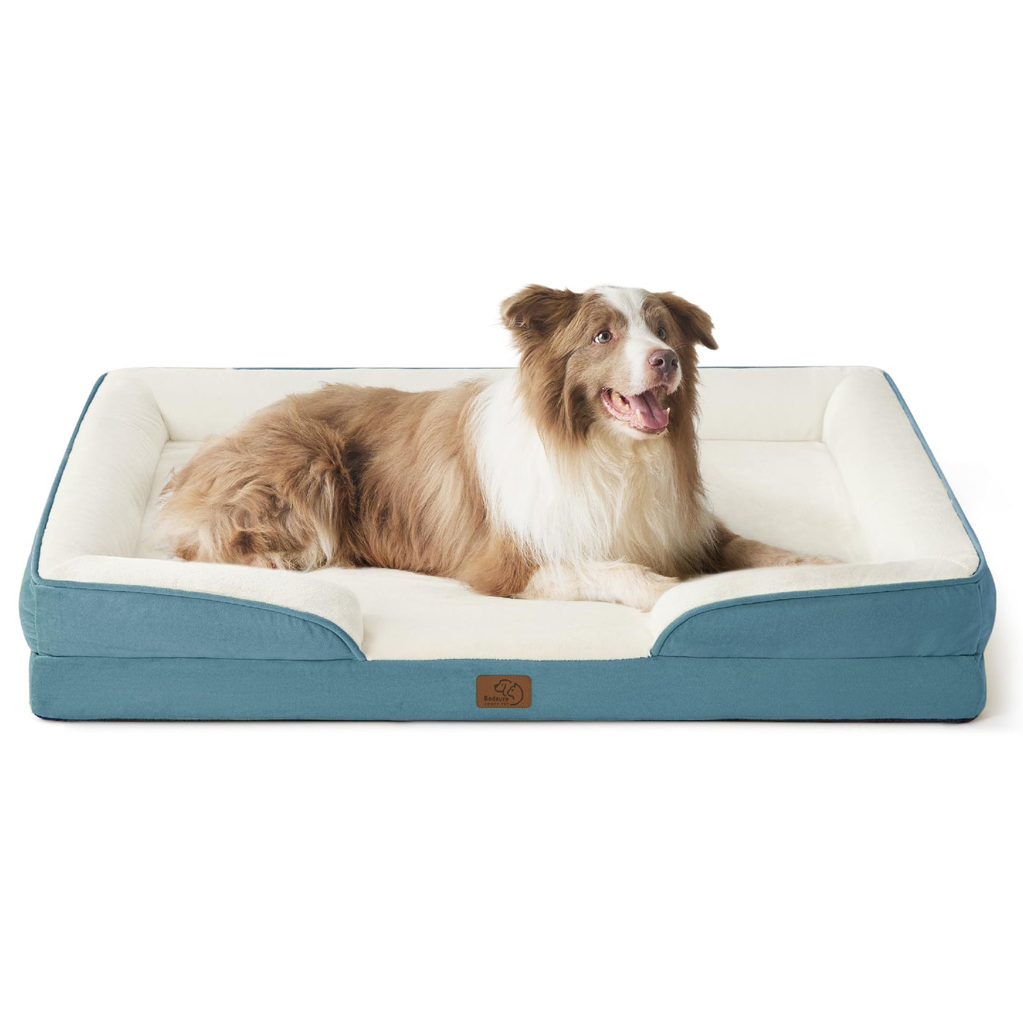 Bedsure Orthopedic Dog Bed Medium Size Dogs - Washable Medium Dog Cat Bed Waterproof, Comfort Pet Couch Sofa with Washable Removable Cover, Pets Bed with Nonskid Bottom, Grey, 28"