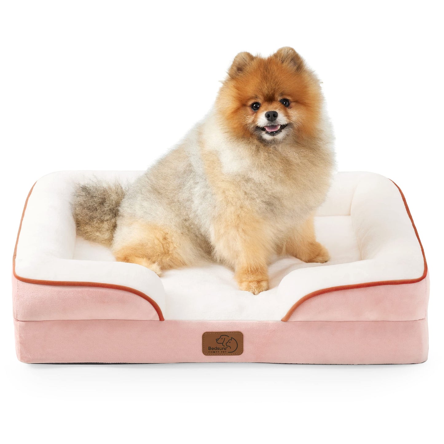 Bedsure Orthopedic Dog Bed Medium Size Dogs - Washable Medium Dog Cat Bed Waterproof, Comfort Pet Couch Sofa with Washable Removable Cover, Pets Bed with Nonskid Bottom, Grey, 28"