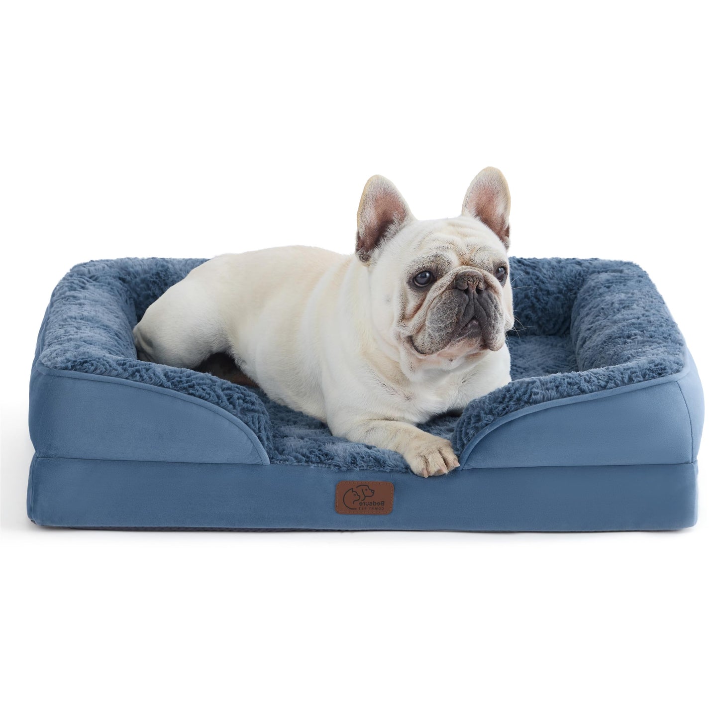 Bedsure Orthopedic Dog Bed Medium Size Dogs - Washable Medium Dog Cat Bed Waterproof, Comfort Pet Couch Sofa with Washable Removable Cover, Pets Bed with Nonskid Bottom, Grey, 28"