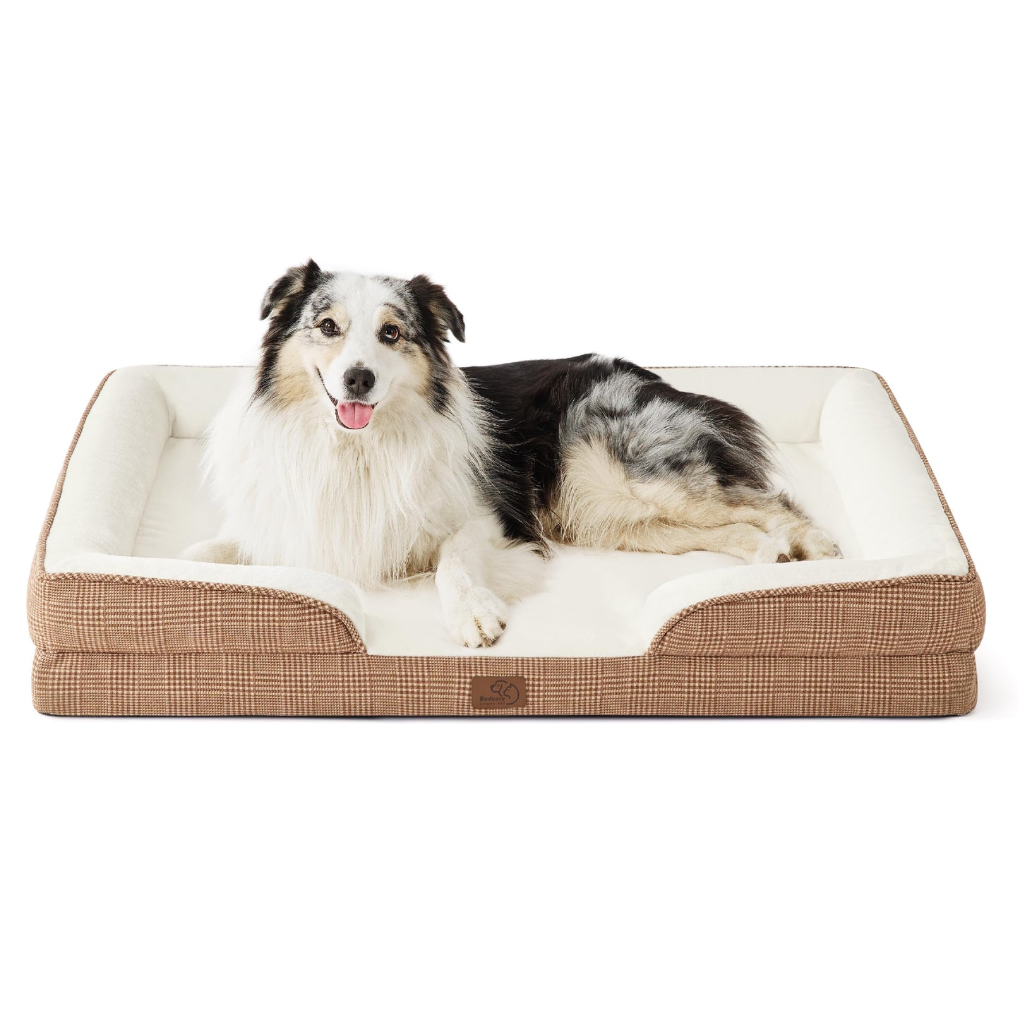 Bedsure Orthopedic Dog Bed Medium Size Dogs - Washable Medium Dog Cat Bed Waterproof, Comfort Pet Couch Sofa with Washable Removable Cover, Pets Bed with Nonskid Bottom, Grey, 28"
