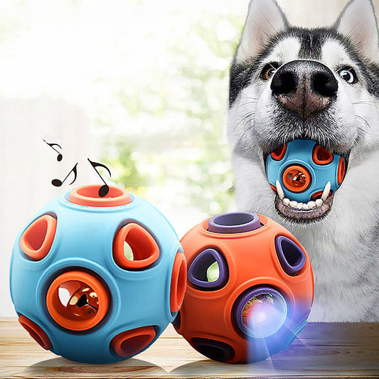 Luminous Dog Toy Ball with Sound | Interactive Glow in the Dark Dog Toy