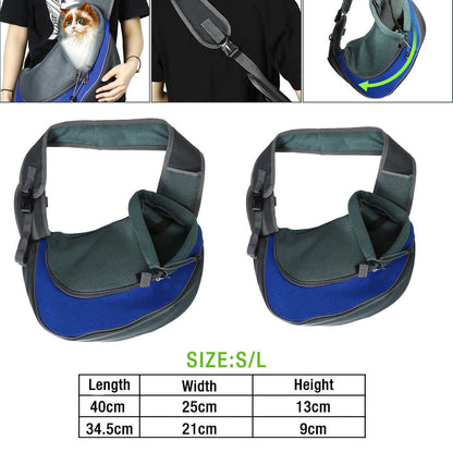 Dog Carrier for 3-10 lbs, Dog Sling Bag, Safe Hands-Free Travel Handbag, Small Puppy Backpack.