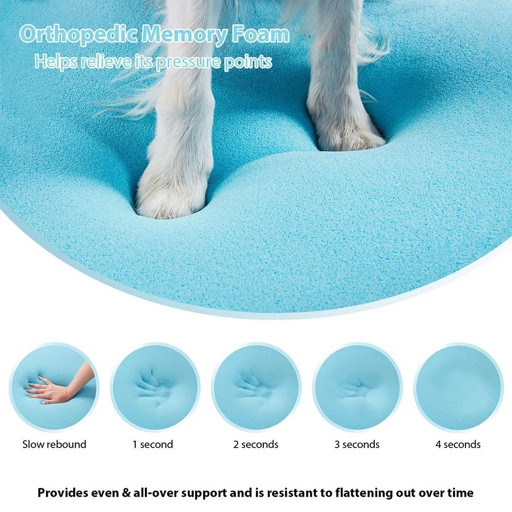 Orthopedic Dog Beds for Extra Large Dogs 44x32Inch, Waterproof Memory Foam XL Pet Bed with Sides, Non-Slip and Egg-Crate Foam Big Dog Couch Bed with Washable Removable Cover, Grey