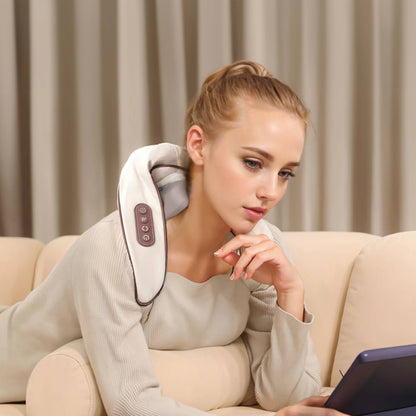 Electric Neck Massager With Heat - Neck And Shoulder Massagers For Pain Relief