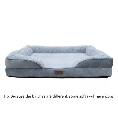 Orthopedic Dog Beds for Extra Large Dogs 44x32Inch, Waterproof Memory Foam XL Pet Bed with Sides, Non-Slip and Egg-Crate Foam Big Dog Couch Bed with Washable Removable Cover, Grey